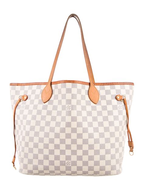 Neverfull MM Damier Azur Medium Size Tote 